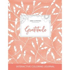 Adult Coloring Journal: Gratitude (Animal Illustrations Peach Poppies) Paperback, Adult Coloring Journal Press
