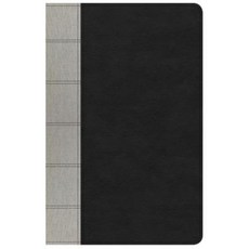 NKJV Large Print Personal Size Reference Bible Black/Gray Deluxe Leathertouch Imitation Leather, Holman Bibles
