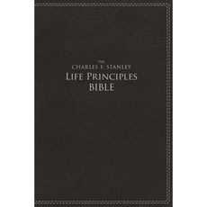 NIV the Charles F. Stanley Life Principles Bible Imitation Leather Black Indexed Red Letter Edition Imitation Leather, Thomas Nelson