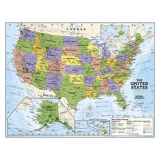 Kids Political USA Education: Grades 4-12 [Laminated] Not Folded, National Geographic Maps