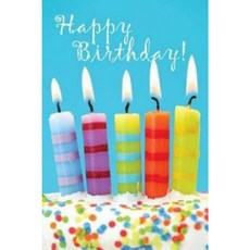 Birthday Candles & Cake Postcard (Pkg of 25) Novelty, Abingdon Press