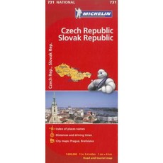 Michelin Czech Republic & Slovak Republic Road and Tourist Map Folded, Michelin Travel Publications