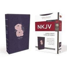 NKJV Thinline Bible Large Print Imitation Leather Blue/Pink Red Letter Edition Imitation Leather, Thomas Nelson