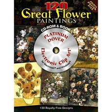 120 Great Flower Paintings Platinum DVD and Book [With DVD] Paperback, Dover Publications