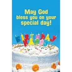 Happy Birthday Cake with Candles Postcard (Pkg of 25) Novelty, Abingdon Press