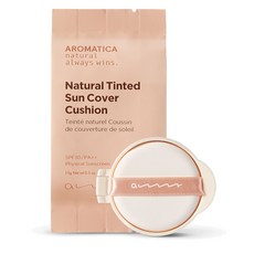 아로마티카 내추럴 틴티드 썬 커버 쿠션 리필 라이트베이지 SPF30 PA++, 15g, 1개