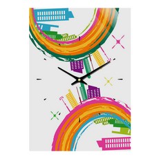 더윤 레티나 모던 시계 KID0013 30 x 42 cm, 혼합 색상