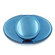 Minati Uwa Tobeco 迷你金屬指尖陀螺鑰匙鏈 + 保護套, 藍色