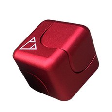 Minati Wow鋁合金PPC指尖陀螺方塊+收納盒, 紅色的