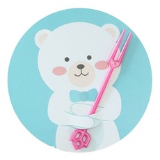 황씨네도시락 머핀컵 포장덮개, 곰, 100개