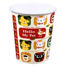 로앤그린 투고팩 귀요미 종이컵 300ml(10온스), 1개입, 50개