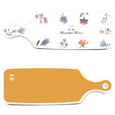 Roem Design 上菜砧板 2入 粉彩花朵圖案套組, 粉彩花朵圖案, 黃色, 1套