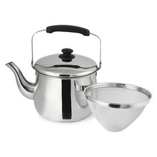 dhk 便攜不鏽鋼附濾網笛音茶壺, 7L, 1組