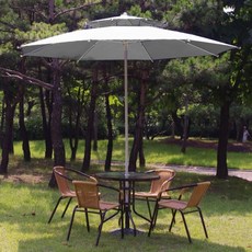 조아캠프 2층고정식파라솔 킹특대형, 아이보리(CE023)