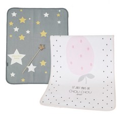 코니베이비 소프트순면방수요 방수패드 2종세트, 스타, 베리, 1개