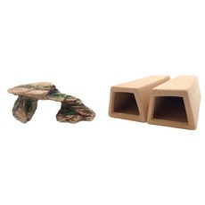 하온펫 수족관 장식용품 고인돌 3 + 사각 안시 산란상 2p, 1세트