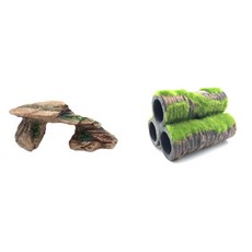 하온펫 수족관 장식용품 고인돌 3 + GEX 이끼 은신처, 1세트