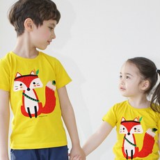 dongmulone 兒童狐狸短袖T恤