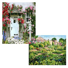 Hello Painting DIY帆布畫 2件組, 自然農場2，我們的花屋