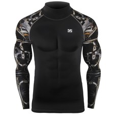 Zipravs 男士中領長袖貼身運動T恤 ZCBS-27