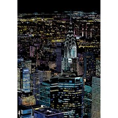 ARTJOY DIY 刮刮夜景 40.5 x 28.5 cm, 紐約克萊斯勒大廈, 1個