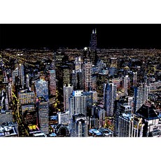 ARTJOY DIY 刮刮夜景 40.5 x 28.5 cm, 芝加哥天際線, 1個