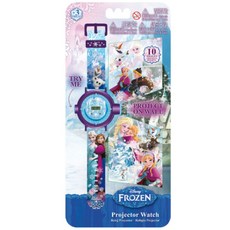 디즈니 겨울왕국 LCD 프로젝터 손목시계, 혼합 색상, 1개