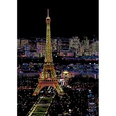 ARTJOY DIY 刮刮夜景 40.5 x 28.5 cm, 巴黎戰神廣場, 1個