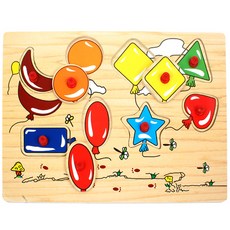 우드벨 풍선모양 꼭지퍼즐, 1개, 8피스