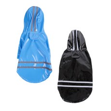 펫나인 강아지와고양이 반사광 스포티 후드우비 2p 세트, 블루, 블랙