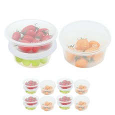 Dona & Deco PP 耐熱圓形一次性飯盒 225ml 5p + 250ml 5p + 450ml 5p, 1套