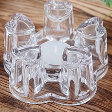 wishhouse 經典愛心玻璃暖茶器, 1個, 單一顏色