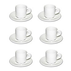 부가티 Perla 6인조 에스프레소 잔 세트, 1세트