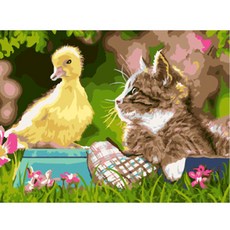 헬로페인팅 그림그리기 DIY 풀 세트 20 x 30 cm EX5227, 혼합 색상, 1개