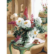 헬로페인팅 그림그리기 DIY 풀 세트 20 x 30 cm EX5412, 혼합 색상, 1개