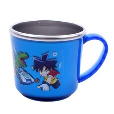 공룡메카드 투명 논슬립 빅스텐 컵, 블루, 1개