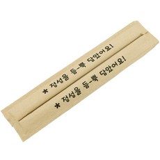 Donna&deco 牛皮紙包裝竹製免洗筷 滿懷誠意, 1入, 60個