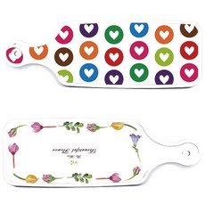 Roem Design 上菜砧板 2入 浪漫圖案花朵線條組, 浪漫圖案花朵線條, Love 圖案, 1套