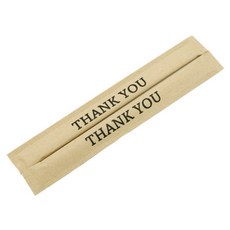 Donna&deco 牛皮紙竹製免洗筷 謝謝, 1個, 60個