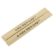 Donna&deco 牛皮紙竹製免洗筷 老師請慢用, 1入, 60個