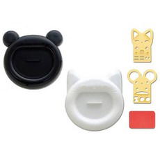 e-Home Baking 咖哩飯飯糰模具 熊貓 + 貓咪, 混合色, 1套