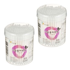 LIVING WELL 圓筒紙棉花棒, 150入, 2個