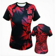 업튼 한국생산 독특한디자인 볼링 테니스 배드민턴 탁구복 스포츠의류 남여라운드커스텀티셔츠 23번 드래곤 우먼즈(화룡점정)