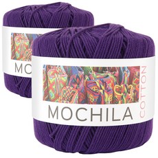 모칠라코튼 뜨개실, 2개, 15딥퍼플