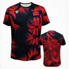 업튼 한국생산 독특한디자인 볼링 테니스 배드민턴 탁구복 스포츠의류 남여라운드커스텀티셔츠 22번 드래곤 맨즈(화룡점정)