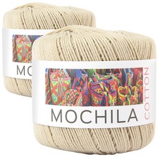 모칠라 코튼 뜨개실, 2개, 피넛