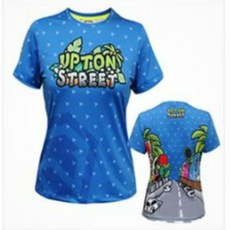 업튼 한국생산 독특한디자인 볼링 테니스 배드민턴 탁구복 스포츠의류 남여라운드커스텀티셔츠 24번 업튼 스트릿 블루