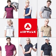 AIRWALK 乒乓球網球高爾夫保齡球羽毛球服 男女通用領T恤 7033WH（男款白色）95