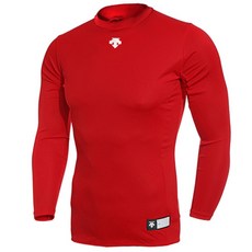 데상트 DESCENTE S5311WCT04 RED0 솔리드 라운드넥 언더 (DOR-A7937R)f free