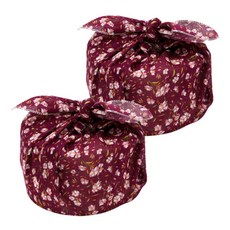 DONNA&DECO 可愛的設計午餐盒包袱皮康乃馨紫, 2件